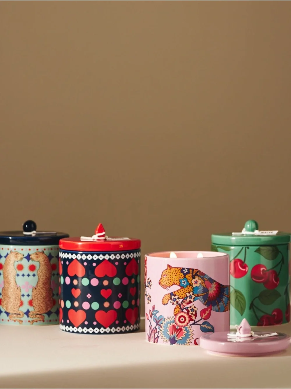 Candle‎ ⭐️Maeve floral pomegranate and sage Plum Blossom Ceramic